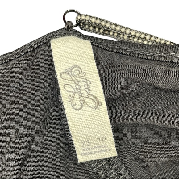 Free People Black Bead Trim Halter Tank Top - Picture 12 of 13